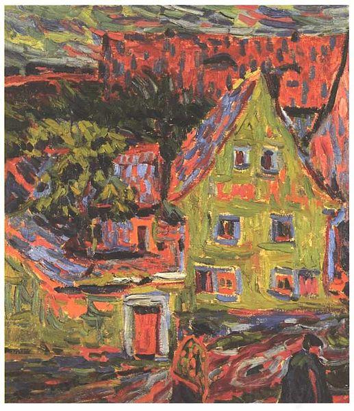 Ernst Ludwig Kirchner Green house France oil painting art